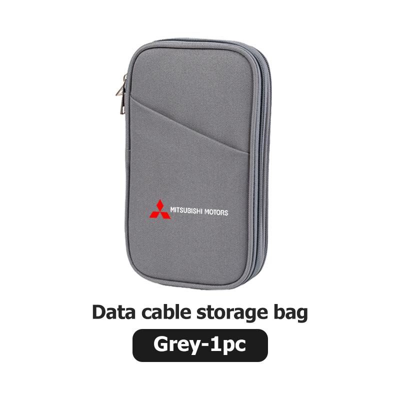 

Portable Car Travel Storage Bag Keys License Gadget Card Bag For Mitsubishi Lancer ASX Pajero Mirage Attrage Xpander Outlander