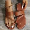 Damen Minimalistische Zehentrenner Sandalen Neue Mode Flache Sandalen Sommer Outdoor Strand Urlaub Freizeit Damenschuhe