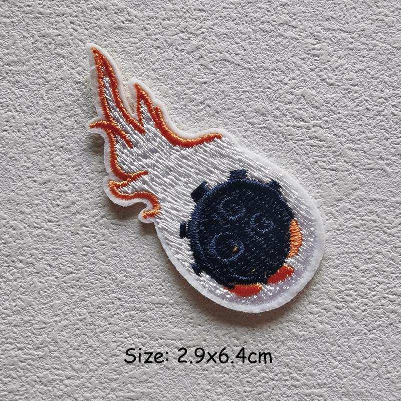 Alien Planet Rocket Patch Iron On Embroidered Sew On Sun Astronaut Jet Aircraft Meteorite Patch Fabric New Heat Transfer Garment Accessory DIY