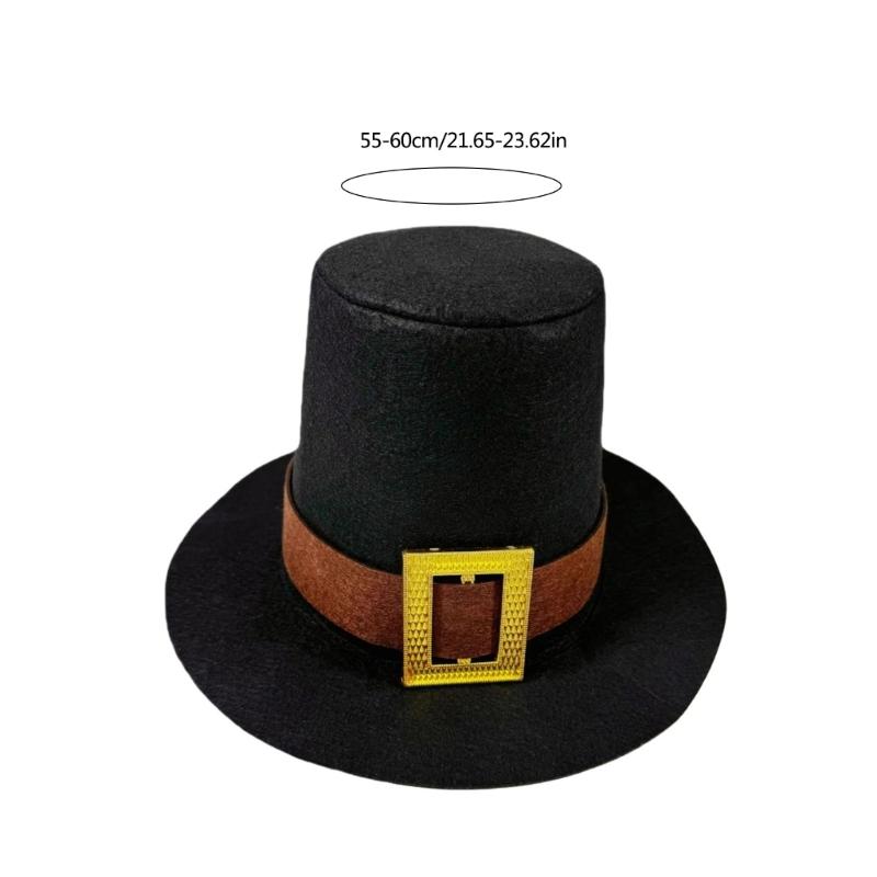 Elegant Magician Hat with Buckle  Hat for Dinner Outdoor Casual Wear
