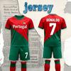 26 Chłopcy Ronaldo Nr 7 Koszulka Piłkarska Zestaw Spodenki Kobiety Mężczyźni Harajuku Fani PORTUGALII Zestaw Koszulka Spodenki Dzieci Dres 2-częściowy Zestaw