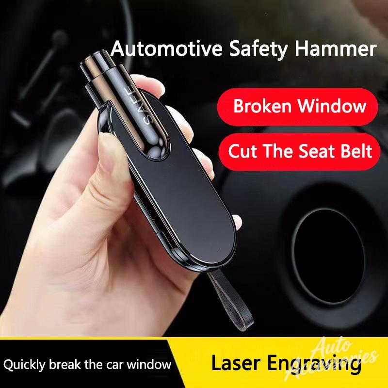 2 In 1 Car Window Breaker Safety Hammer Seat Belt Cut Function Emergency Escape Tool For BMW 50th Anniversary E46 E90 X3 Sticker Gzhx77