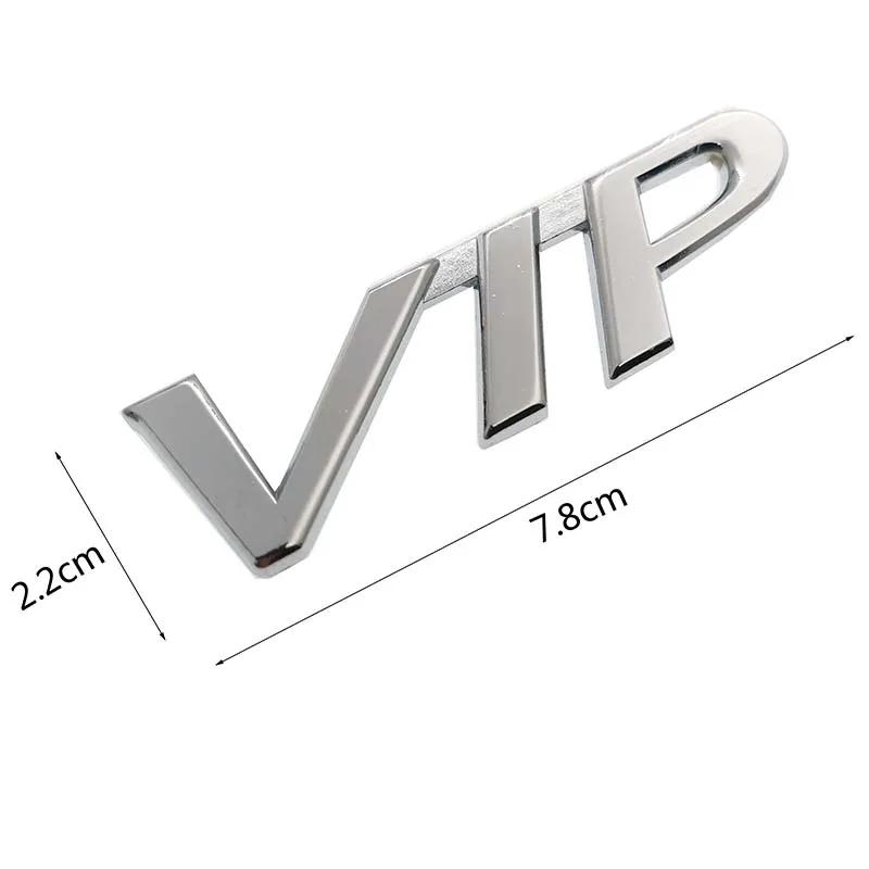 1pcs Car 3D Metal VIP Emblem Badge Decal Car Sticker for Teana Peugeot Bmw KIA MAZDA TOYOTA HONDA Car Side Decoration FK1