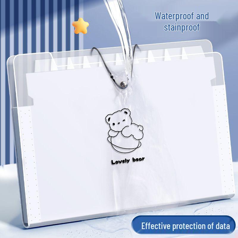 A4 Student Accordion File Bag: Multi-layer Transparent Organizer for Test Papers