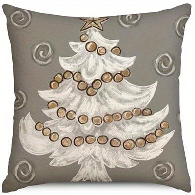Home Decor Christmas & Winter Themed Decorative Pillows Pattern Cushion Cover Suitable For Sofa Bedroom Car Pillow Cover