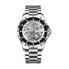 Men's Automatic Tourbillon Mechanical 3D Skeleton Dial Transparent Back Cover 30M Life Water Resistant Luminous Double Push Butterfly Buckle Real