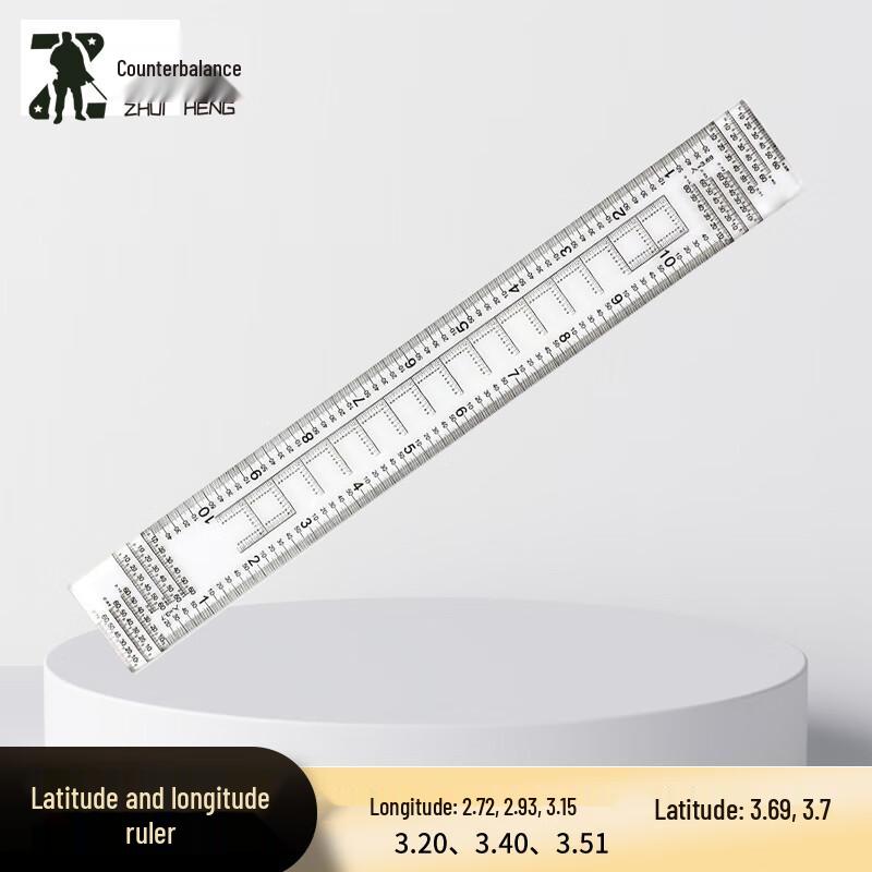 Professional Geographic Map Scale and Slope Ruler
