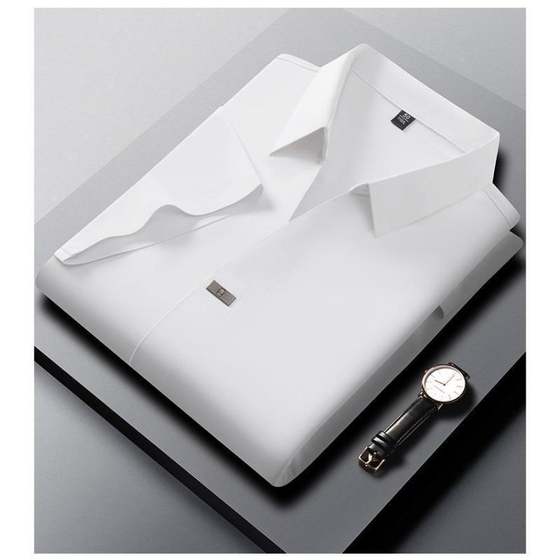 New Men's Casual and Fashionable Solid Color Short Sleeved Business Polo Shirt Comfortable Summer T-shirt