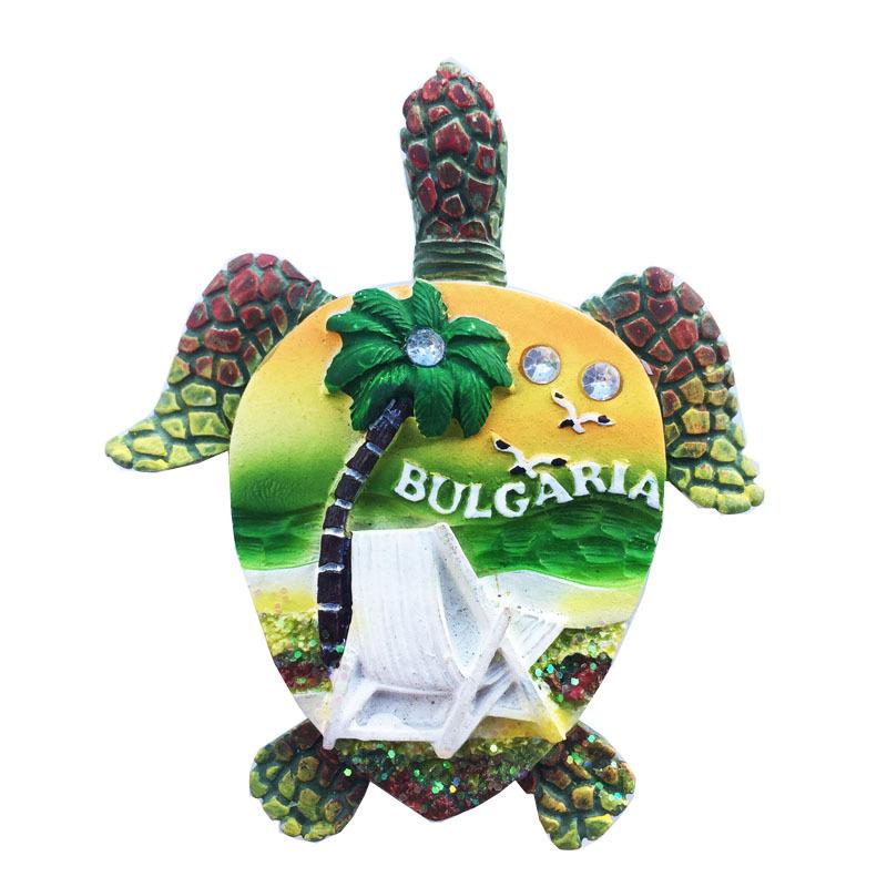 Bulgaria Blu souvenir da viaggio dipinto a mano regalo artigianale collezione di magneti per il frigorifero decorazione della cucina di casa