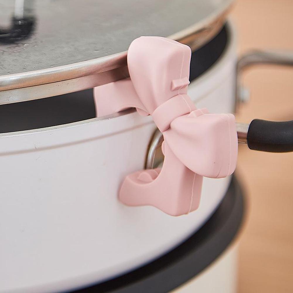 1-2Pc Bow Silicone Spatula Holder For Household Kitchen Anti Overflow Soup Spoon Kitchenware Placement Protective Spatula H J9G5