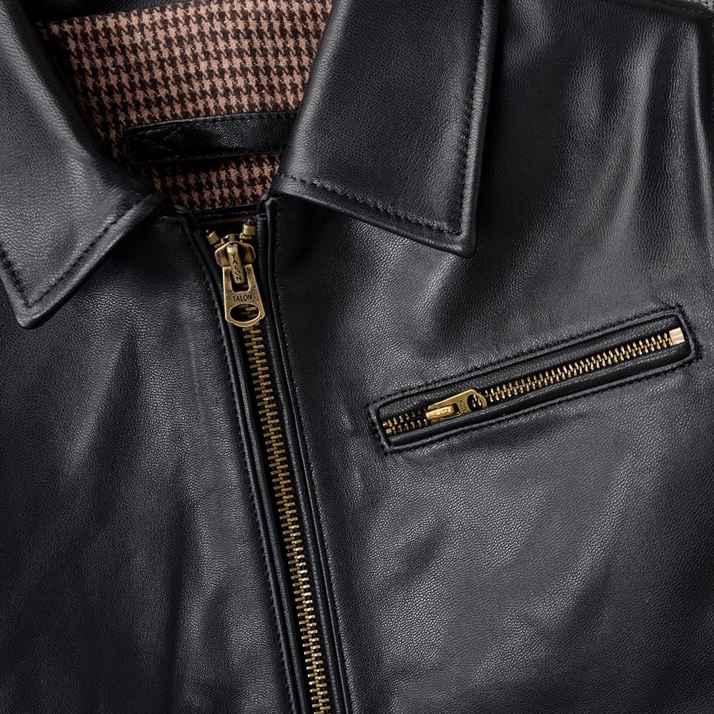 Classic 1930s Style Natural Goatskin Men's Leather Jacket Soft Slim Fit Real Skin Bomber Coat Men Clothes Spring