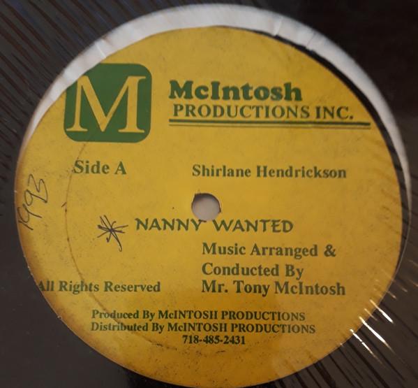

12inch Record SHIRLANE HENDRICKSON Nanny Wanted NONE McIntosh Produc Trinidad Reggae Ska Dub Used