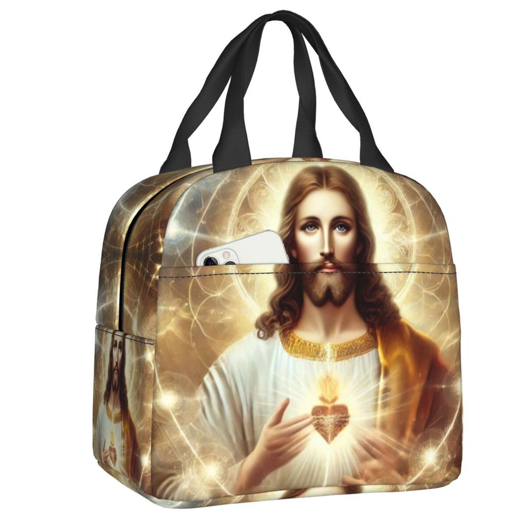 Custom Jesus Meme I Saw That Lunch Bag Men Women Cooler Warm Insulated Lunch Box for Children School