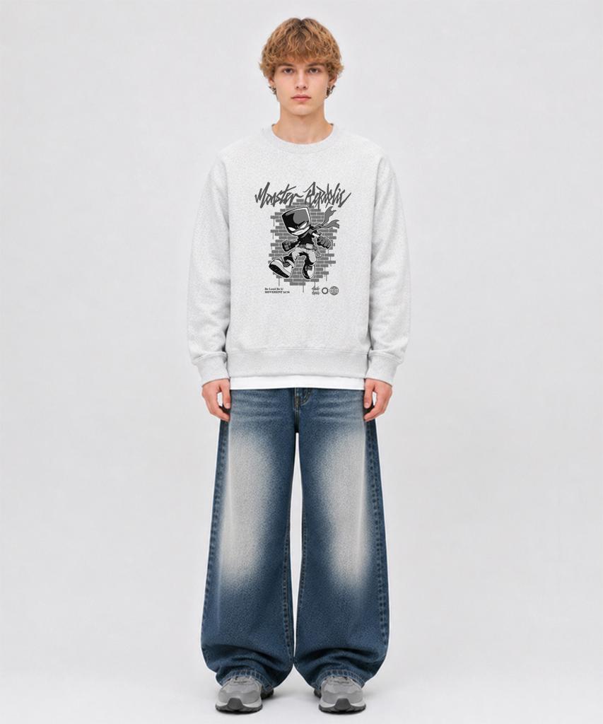 MONSTER REPUBLIC Ruckus Gray Sweatshirt Melange Gray_3176