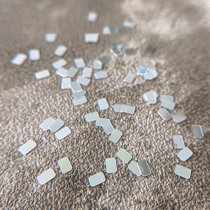 1 Jar Square Silver Nail Glitter Jewelry Minimalist And Sparkling Light Luxury Style Wearing Armor Decoration Materials