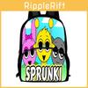 Backpack Sprunki 3d Game Design Large Capacity Oxford Kids School Gifts Bag