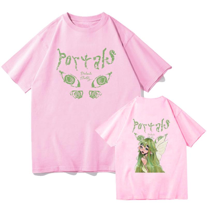 Melanie Martinez Portals Tour 2023 Tričko O Neck Zpěvačka Hudba Tričko Krátký rukáv Letní tričko Tričko Streetwear Harajuku