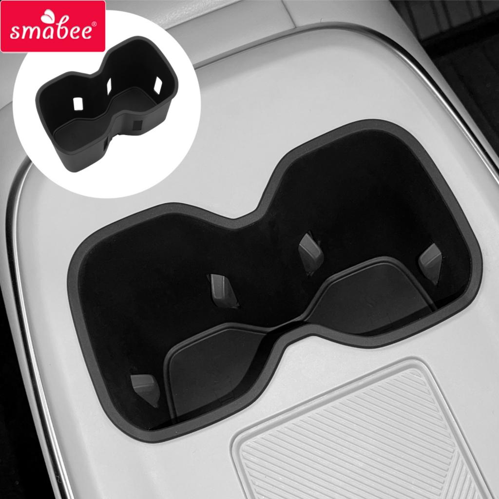 Smabee Left Drive for Xpeng Mona M03 2024 2025 Center Console Cup Holder Mat Insert Anti-Slip Silicone Accessories Black
