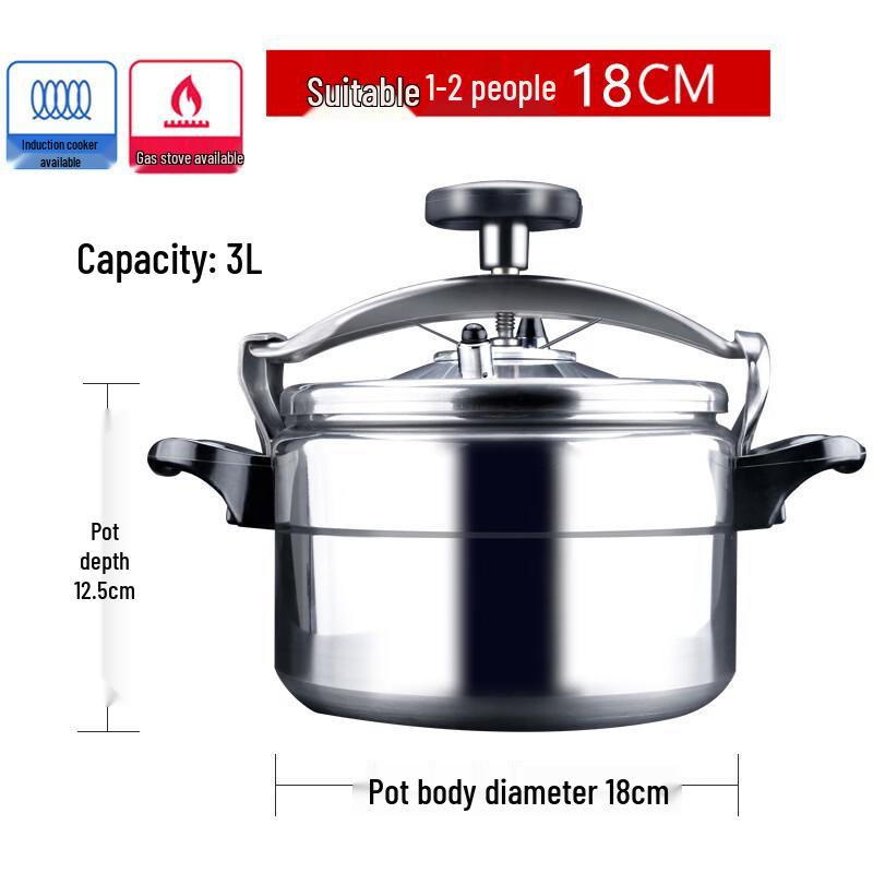 

Jing Zhi Feng Large Capacity Explosion-Proof Pressure Cooker 3L (18cm)