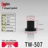 T-förmiger Nylon-Kunststoff-Dichtungsring und Schraubwellenhülse (Für dich: M2-M35)