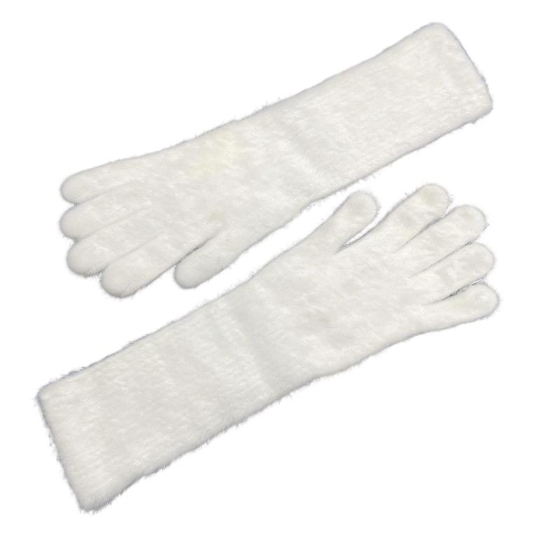 

3D Realistic Cats Paws Gloves For Cosplay And Role Play With Extended Arm Coverage And Faux Mink Warmth For Winter Activities белый