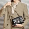 Bag Lock Head Layer Leather Crossbody Bag This Year Popular Diamond Chain Small Square Bag Women's Bag