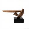 Resin Sculpture with Base Abstract Tabletop Ornament StoneLike Statue for Refined Decor Seekers, Art