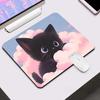 Cute Black Cat Mouse Pad 40X45 Large Square Computer Office Game Table Mats Rubber Anti-slip Mousepads Small Decor Desk Pads