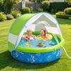 Kids' Foldable UV-Protected Splash Pool with Canopy & Sprinkler