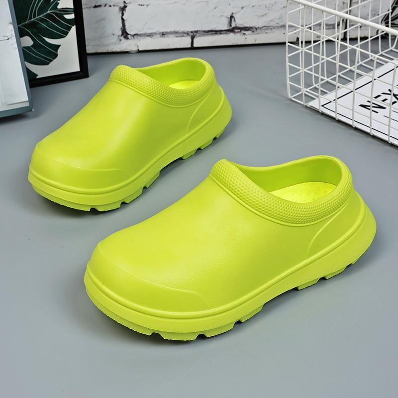 Sandale EVA pentru bărbați, tip slip-on, antiderapante, impermeabile, rezistente la ulei, pantofi de lucru de vară pentru bucătărie, cu talpă groasă, confortabili, pentru asistență medicală, încălțăminte de ploaie