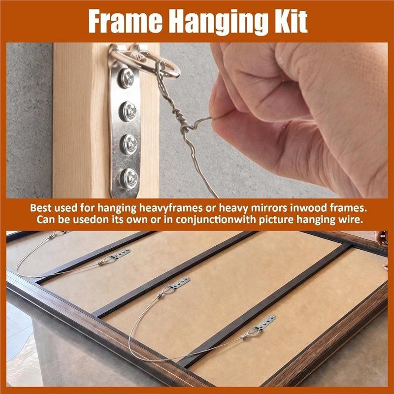 AT19-For Heavy Duty For Frames Picture Hanging Hooksd Hooks- 50Pcs D Ring Hangers For Mirrors, Canvas Art,Wall Mount