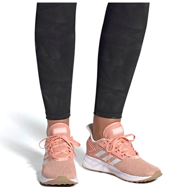 Adidas Duramo 9 Daily Fabric Non-Slip Low-Top Marathon Running Shoes Women Sneakers Pink White F34759