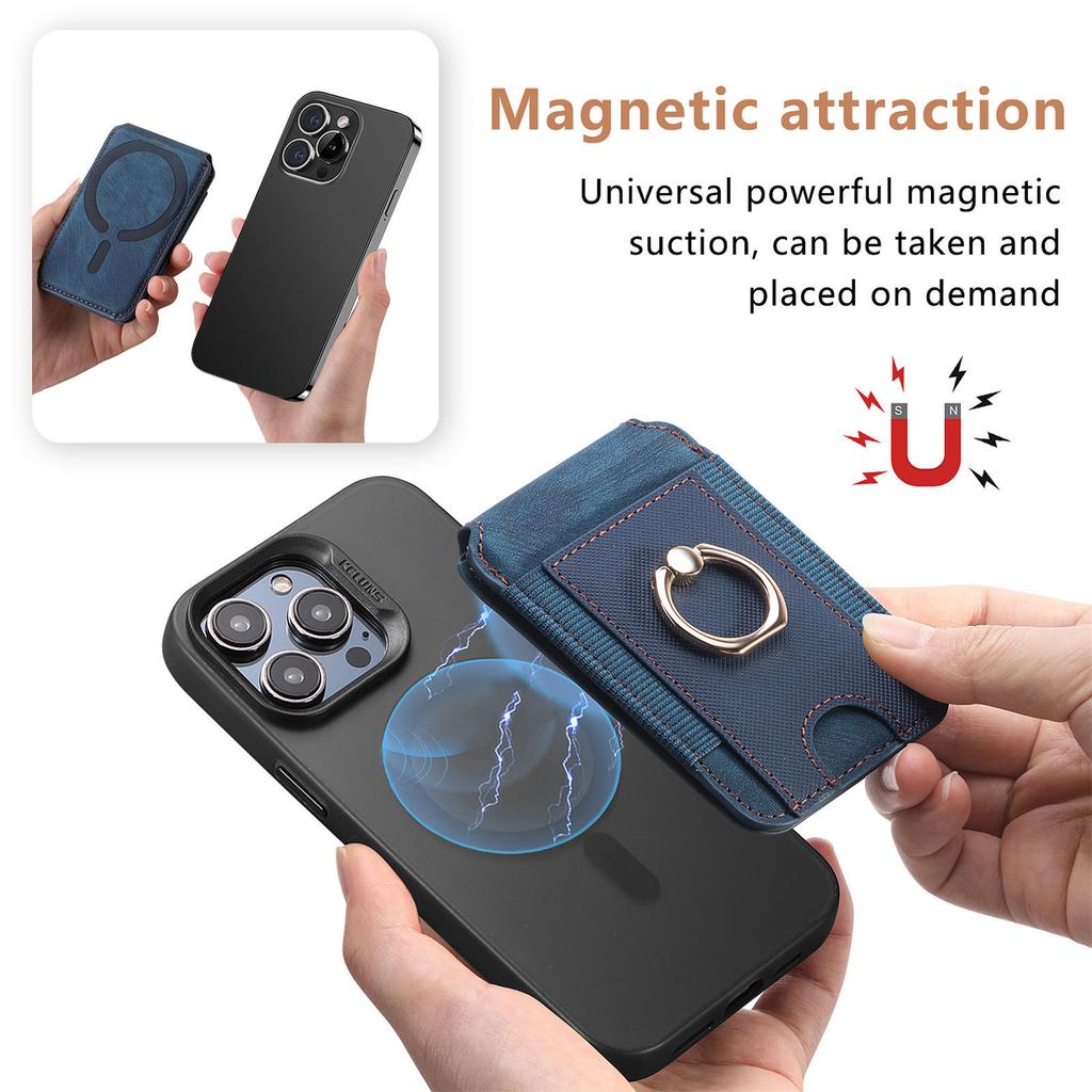 Applicable to Apple 16/12 series strong magnetic Magsafe card bag, rotating shaft, rotating bracket card bag iPhone16 magnetic suction