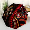 Aboriginal Art Utomatic Folding Umbrella With 8-rib Compact Umbrella For Outdoor Travel And Everyday Umbrella Perfect Gift For Friends And Family