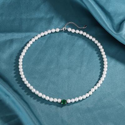 New Fashion Retro Australian Shell Pearl Artificial Color Treasure Mix And Match Necklace Women'S Necklace High Sense
