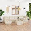 VidaXL Garden Lounge Set Pallet 7 Pcs Garden Furniture Patio Furniture Outdoor Furniture Patio Furniture Wood 3063725