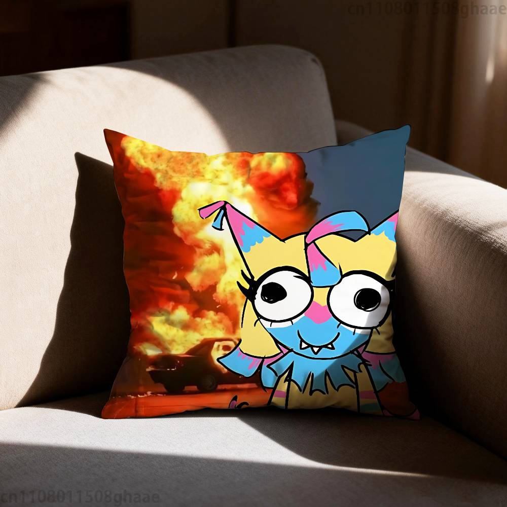 Y-Yatta Anime Kuddfodral Soffa Vardagsrum Sovrum Sänggavel Ryggstöd Kudde Fyrkantig Kudde Vilotid
