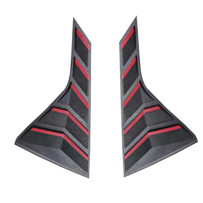 DinCh 2pcs Rear Triangular Window Decorative Shutters Louvers Spoiler Panel  For Geely Coolray Cool -