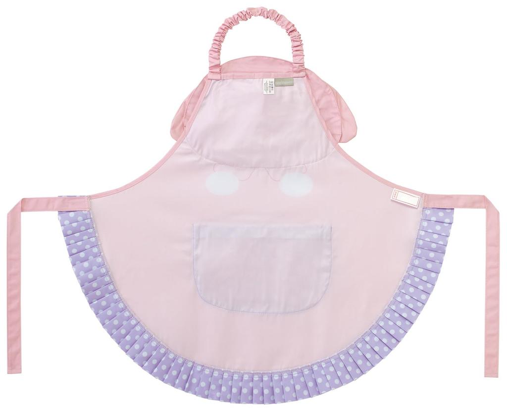 Skater Apron and Scarf Set for with Name Sanrio My Kids, 110-130cm, Tag, Melody, Girls, KNE1-A