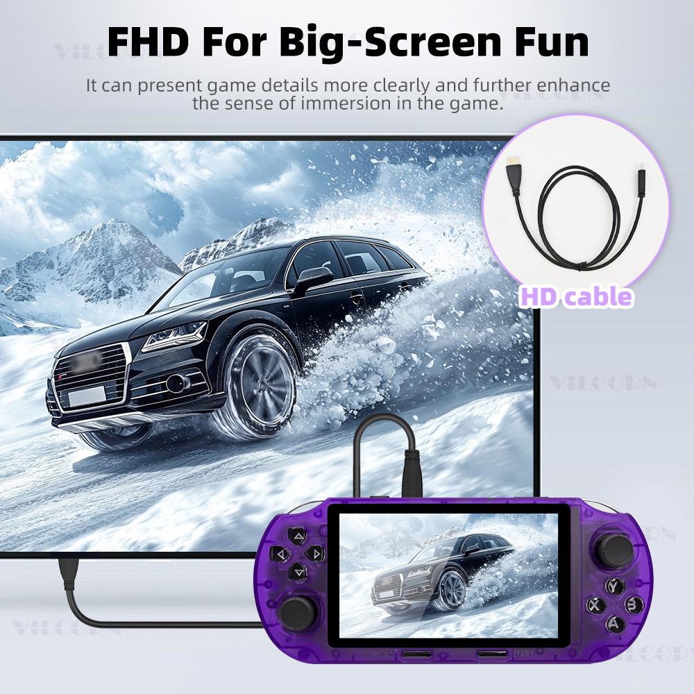 Verbesserter SF3000 Retro Handheld-Spieleplayer Kompatibel mit HDMI-Videospielkonsole 4,5-Zoll-IPS-Bildschirm Konsole für PS1/GBA/SFC