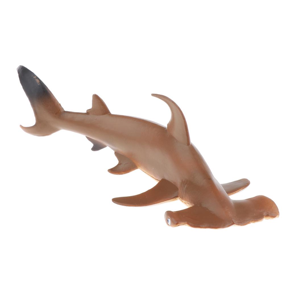 2pcs SHARK Sealife Toy Model Animal Figure - 22cm Solid Plastic