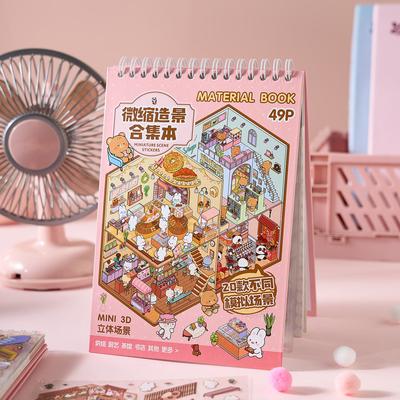 40 Pièces 20-en-1 Collection d'Autocollants Paysage 3D Livre Album Scène de Dessin Animé Jouet DIY Jeu Festival Cadeau de Noël Anniversaire pour Enfant