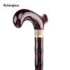 Brown Wooden Single Joint Fashion Walking Stick Decorative Cospaly Cane Halloween Mace Crutch  Wand Crosier 92cm