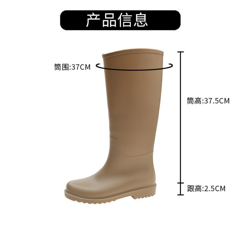 Fashion white rain shoes women's tall water shoes kitchen food factory work boots aquaculture waterproof rain boots