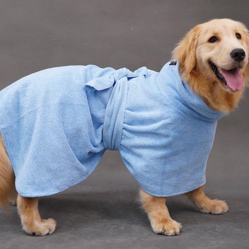 Pet it Large Dog Pet Bathrobe Quick Drying Dog Towel Microfiber Dog Clothes