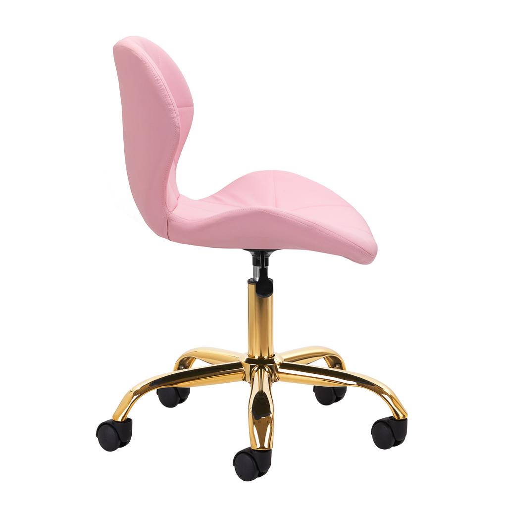 Cosmetic Stool Qs-06G Gold Pink