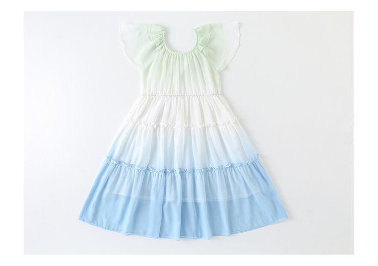 Girls' Fashionable Ombre Dress: Summer Princess Dress for Kids
