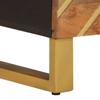 Nightstand in Brown and Black Solid Mango Wood