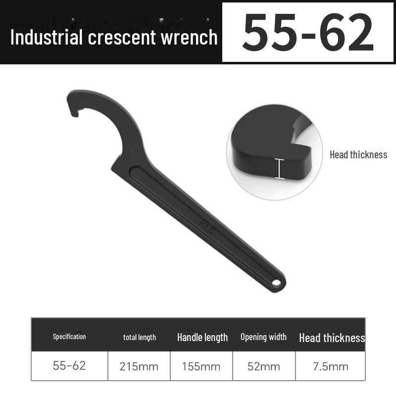 Cheie universală reglabilă în formă de semilună pentru contoare de apă - Design cu cârlig pentru absorbția șocurilor