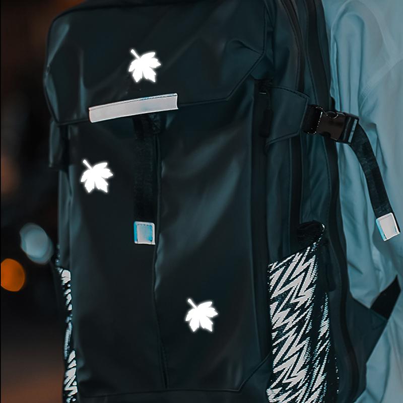 Reflective Tapes Parch High Visible Vinyl Film Sticker Heat Transfer Diy Parches Ropa Clothes Stickers Iron On Fabric Maple Leaf